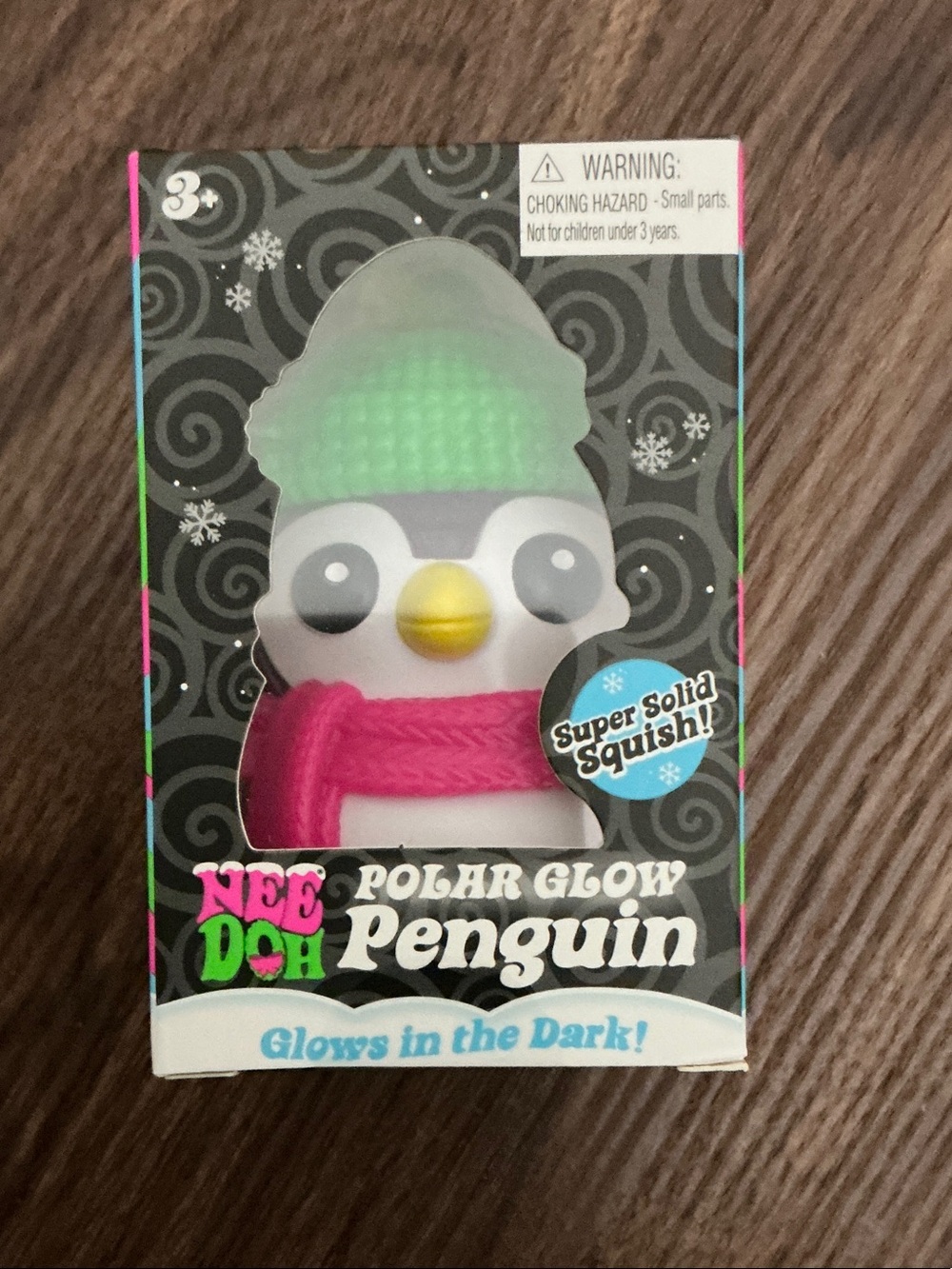 NeeDoh Candy Swirl & Polar Glow Penguin Squish Toy Set - Pink and Green - Picture 3 of 6